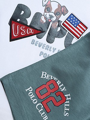 Σετ Polo Beverly Hills 9-12 μηνών - WHITE