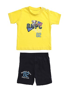 Σετ Polo Beverly Hills 9-12 μηνών - YELLOW
