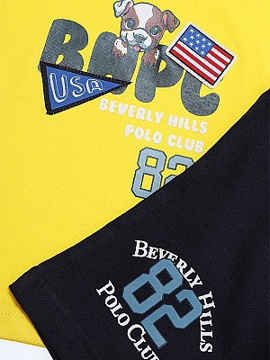 Σετ Polo Beverly Hills 9-12 μηνών - YELLOW