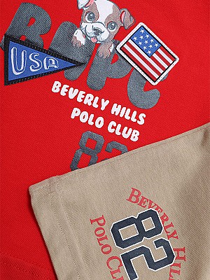 Σετ Polo Beverly Hills 9-12 μηνών - RED