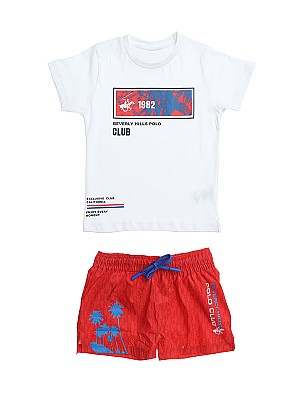 Σετ Μαγιό Polo Beverly Hills 3-7 ετών - WHITE