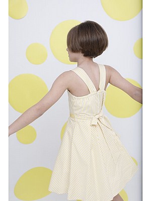 Φόρεμα Candy Stripe 8-16 ετών - YELLOW