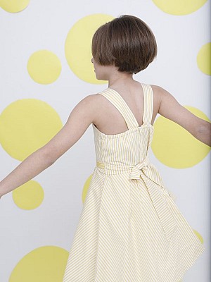 Φόρεμα Candy Stripe 8-16 ετών - YELLOW