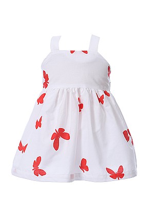 Φόρεμα Red Butterfly 6-18 μηνών - WHITE